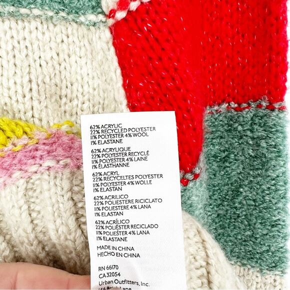 NWT Urban Outfitters Avery Striped Cropped‎ Sweater M - Picture 6 of 7